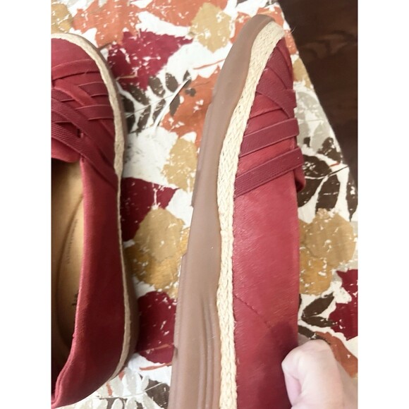 Clarks Collection Espadrille Slip-On Elaina Red Size 8 8W Wide $115 Comfort New - Picture 6 of 8